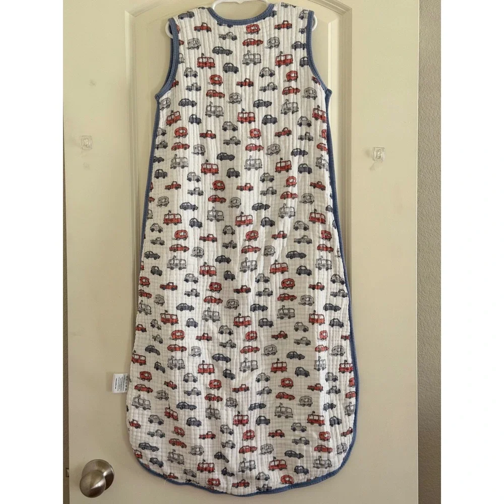 Tado Muslin Organic Cotton Sleep Sack XL 39 Inch Car Print Wearable Blanket 2T